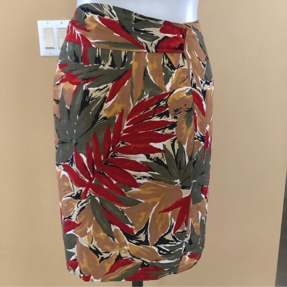 Vintage Tropical Floral Wrap Skirt by Rumours - Size M - Picture 3 of 12